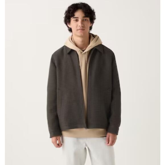 Uniqlo Single Collar Short Jacket | Checked Brown (Unisex) - Picture 2 of 13